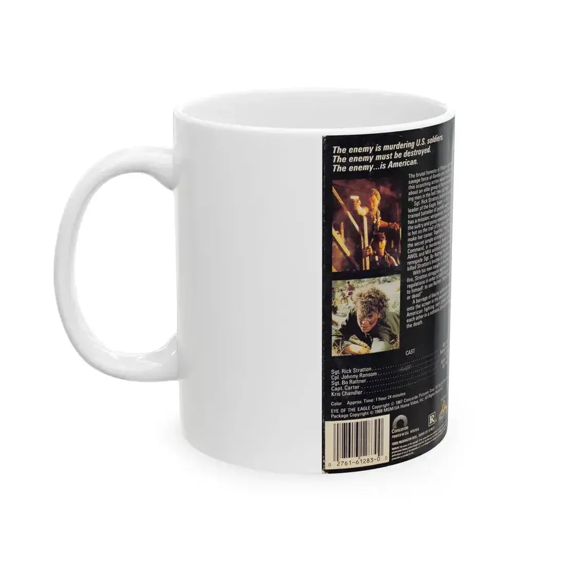 EYE OF THE EAGLE (VHS COVER) - White Coffee Mug - Go Mug Yourself