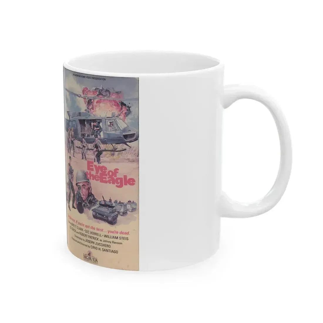 EYE OF THE EAGLE (VHS COVER) - White Coffee Mug - Go Mug Yourself