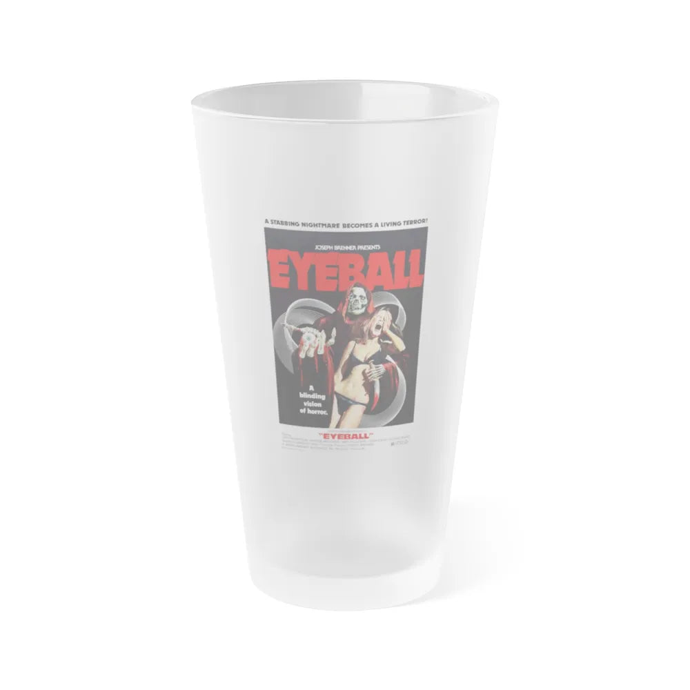 EYEBALL 1975 Movie Poster - Frosted Pint Glass 16oz-16oz-Frosted-Go Mug Yourself