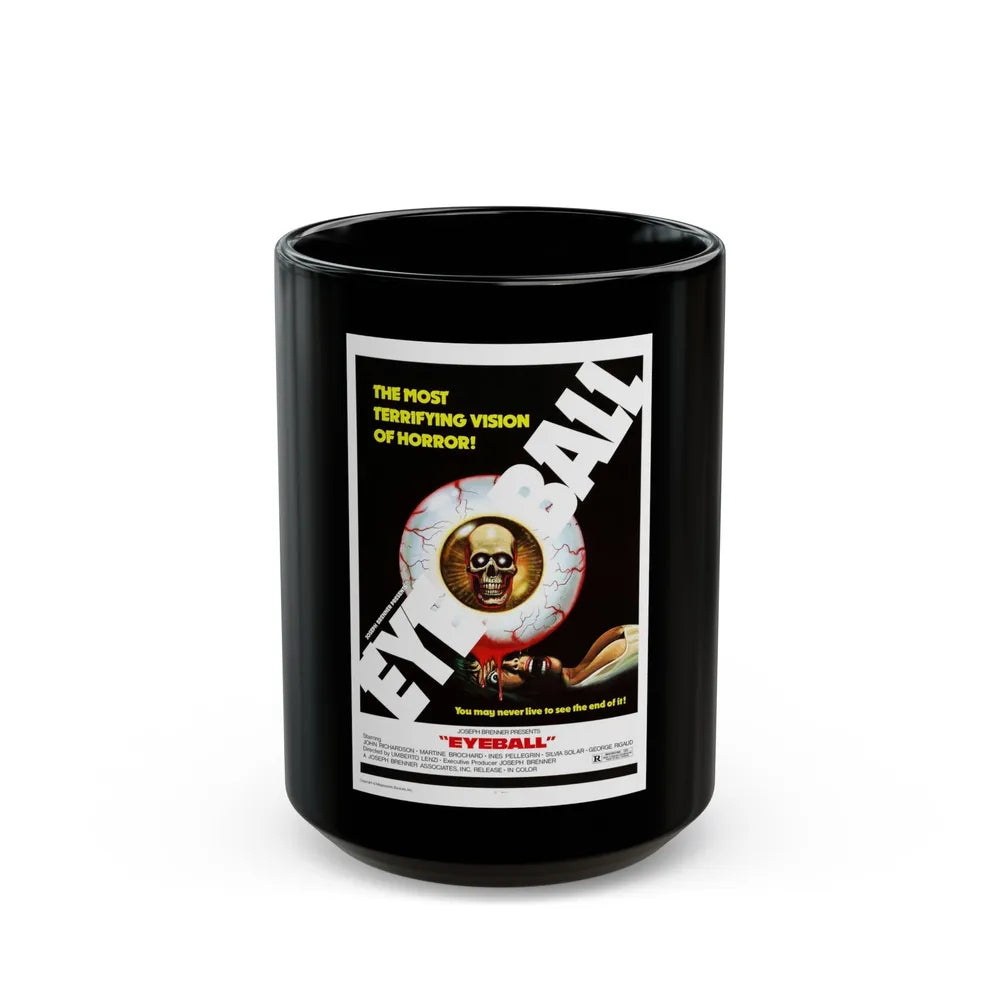 EYEBALL (2) 1975 Movie Poster - Black Coffee Mug-15oz-Go Mug Yourself