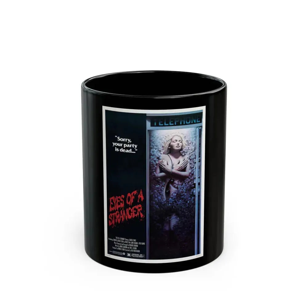EYES OF A STRANGER 1981 Movie Poster - Black Coffee Mug 11oz - Go Mug Yourself