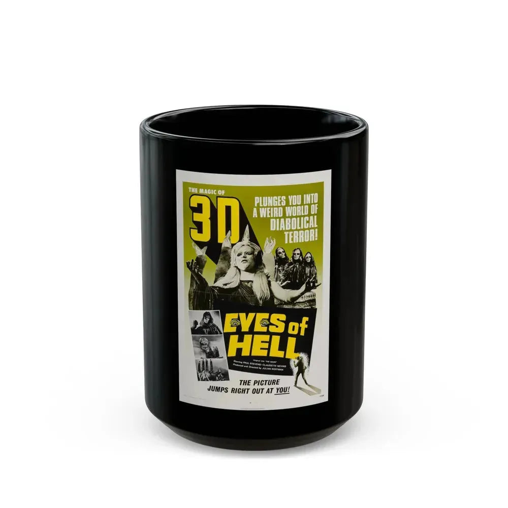 EYES OF HELL (THE MASK) 1961 Movie Poster - Black Coffee Mug 15oz - Go Mug Yourself