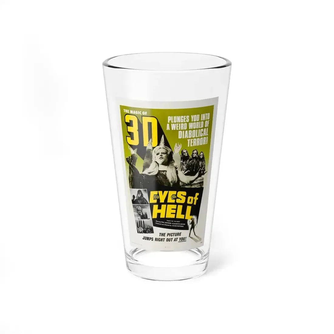 EYES OF HELL (THE MASK) 1961 Movie Poster - Pint Glass 16oz 16oz - Go Mug Yourself