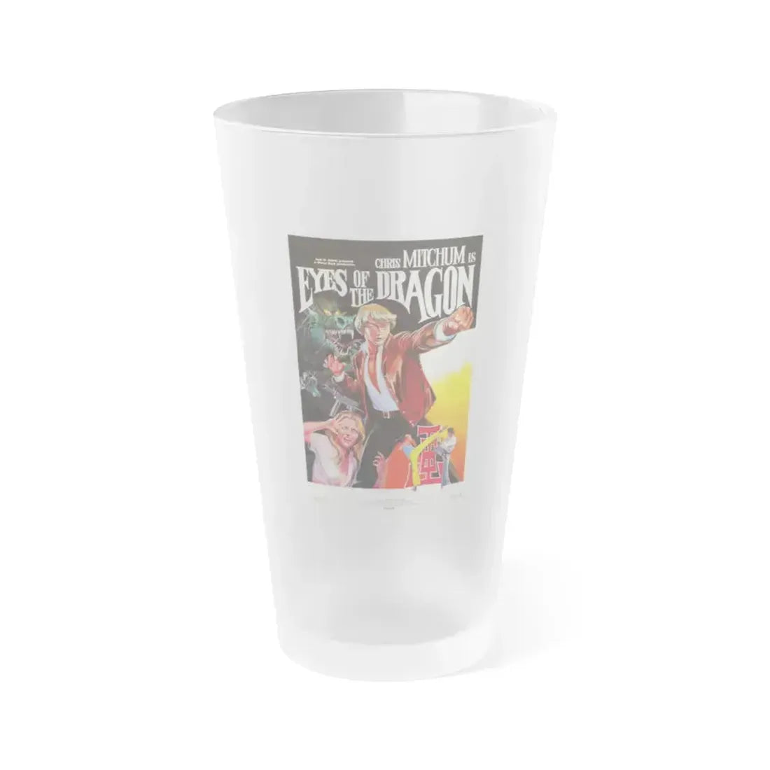 EYES OF THE DRAGON 1978 Movie Poster - Frosted Pint Glass 16oz 16oz Frosted - Go Mug Yourself