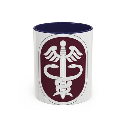 Medical Command 2 (U.S. Army) Accent Coffee Mug-11oz-Navy-Go Mug Yourself