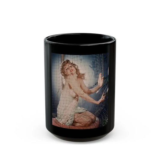 Julie Newmar #385 (Vintage Female Icon) Black Coffee Mug-15oz-Go Mug Yourself