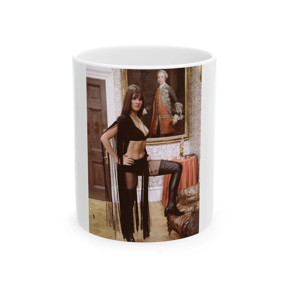 Caroline Munro #170 (Vintage Female Icon) White Coffee Mug-11oz-Go Mug Yourself