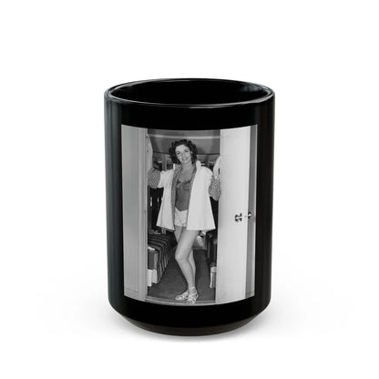 Jane Russell #184 (Vintage Female Icon) Black Coffee Mug-15oz-Go Mug Yourself