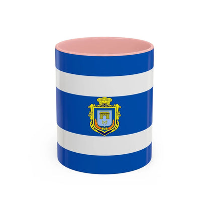 Flag of Kherson Ukraine - Accent Coffee Mug-11oz-Pink-Go Mug Yourself