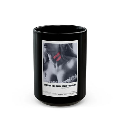 DRACULA HAS RISEN FROM THE GRAVE (TEASER) 1968 Movie Poster - Black Coffee Mug-15oz-Go Mug Yourself