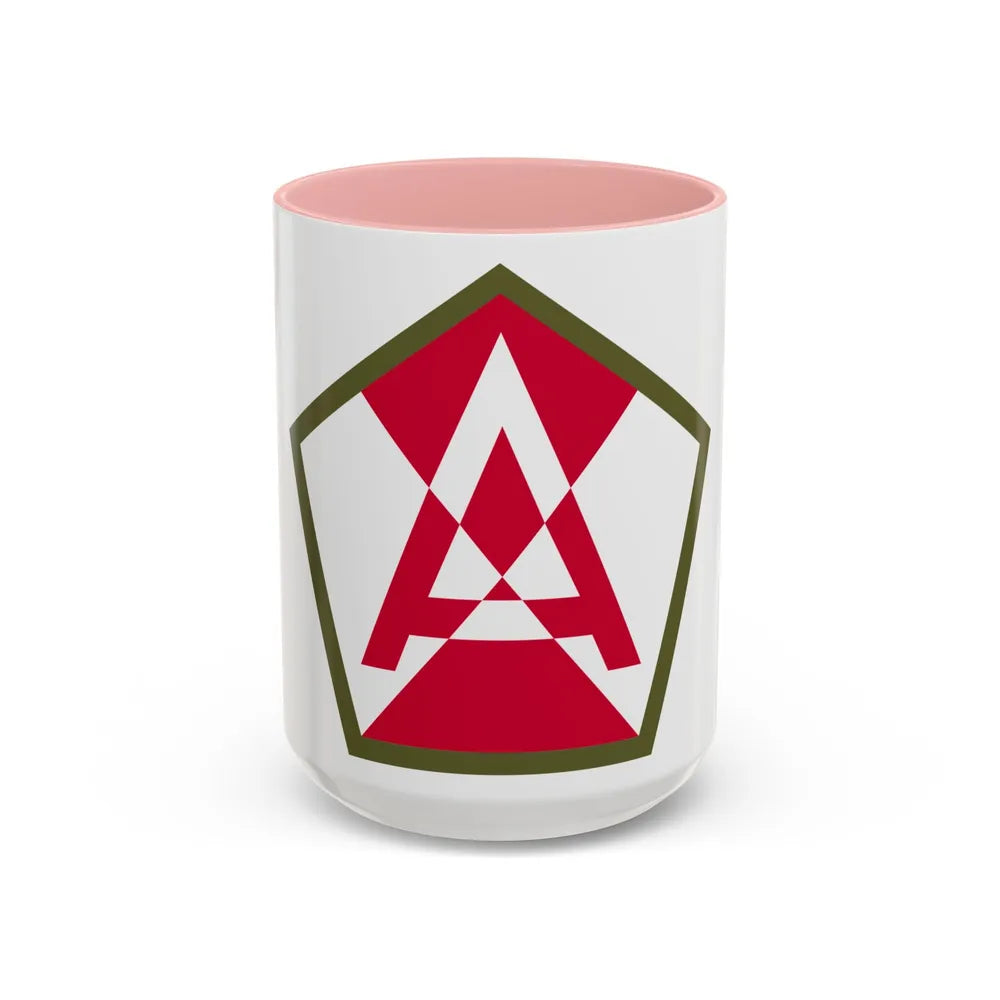 Fifteenth United States (U.S. Army) Accent Coffee Mug-15oz-Pink-Go Mug Yourself