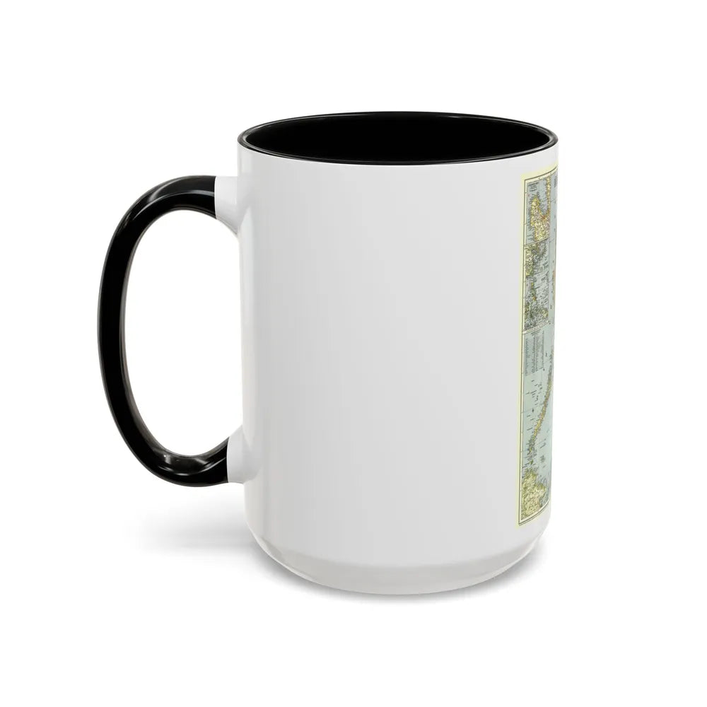 Philippines, The (1945) (Map) Accent Coffee Mug-Go Mug Yourself