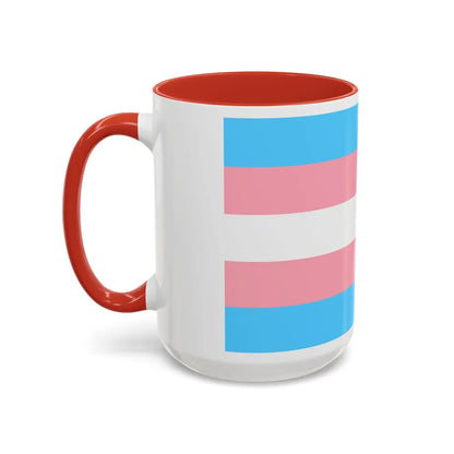 Transgender Pride Flag - Accent Coffee Mug-Go Mug Yourself