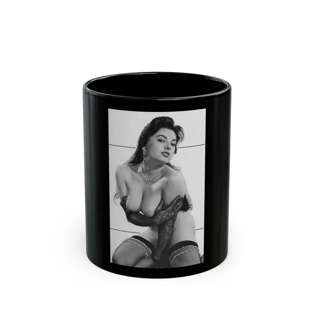 June Palmer #398 (Vintage Female Icon) Black Coffee Mug-11oz-Go Mug Yourself