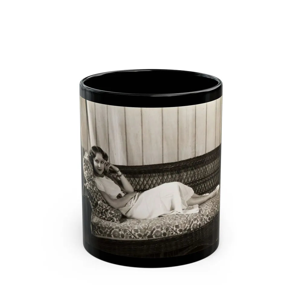 Fay Wray #195 (Vintage Female Icon) Black Coffee Mug-11oz-Go Mug Yourself