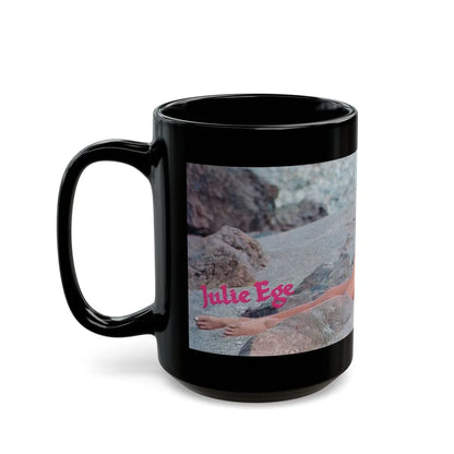 Julie Ege #181 (Vintage Female Icon) Black Coffee Mug-Go Mug Yourself