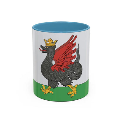 Flag of Kazan Russia - Accent Coffee Mug-11oz-Light Blue-Go Mug Yourself