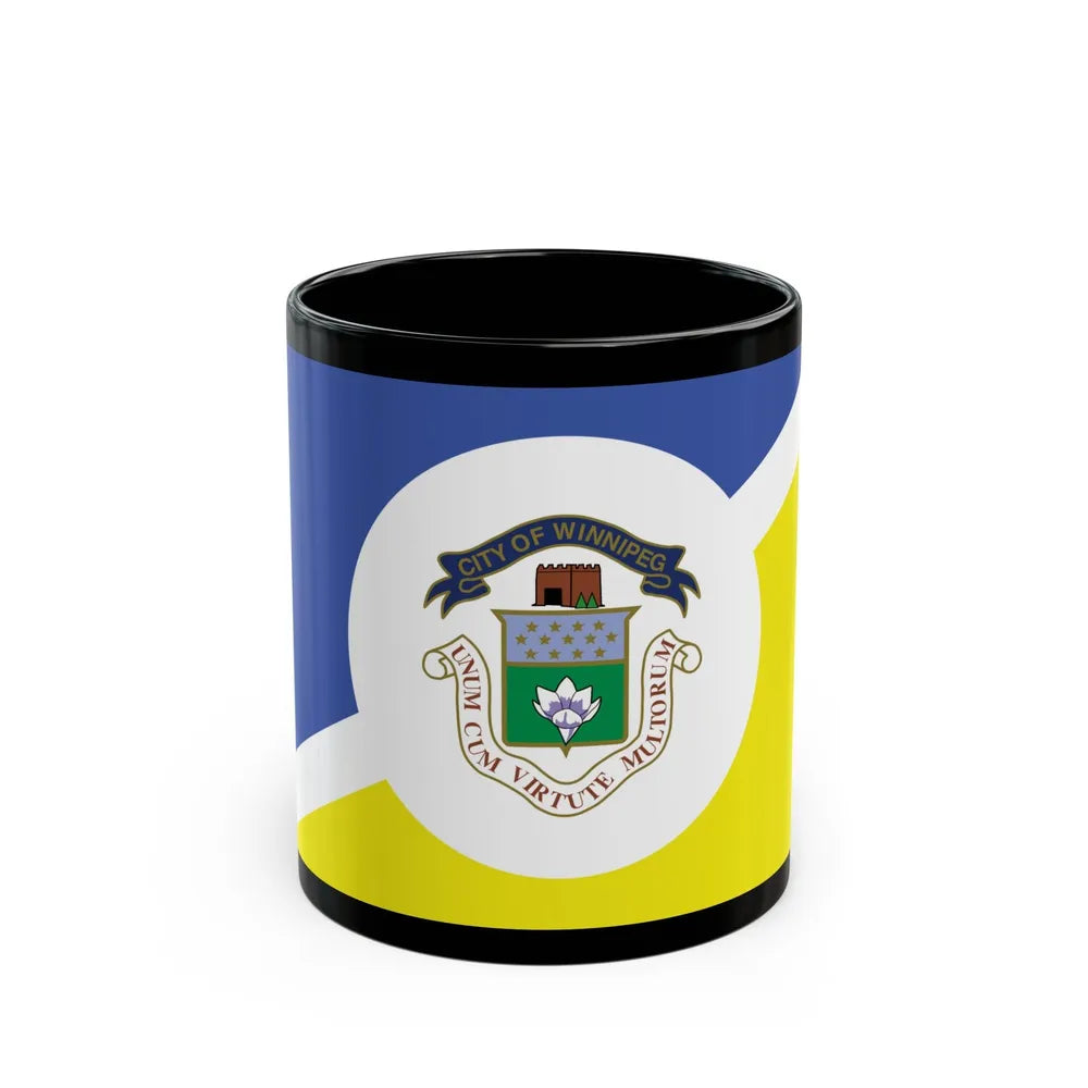 Flag of Winnipeg Canada - Black Coffee Mug-11oz-Go Mug Yourself