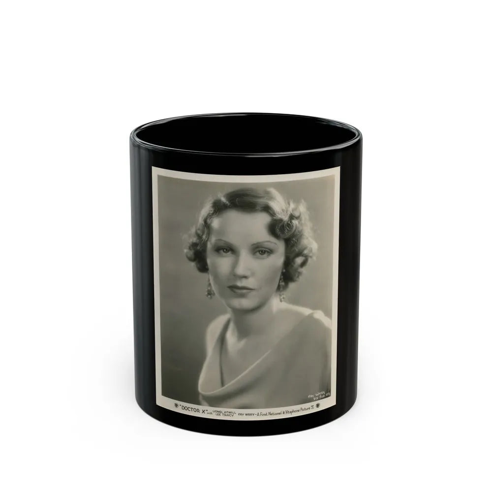 Fay Wray #137 (Vintage Female Icon) Black Coffee Mug-11oz-Go Mug Yourself