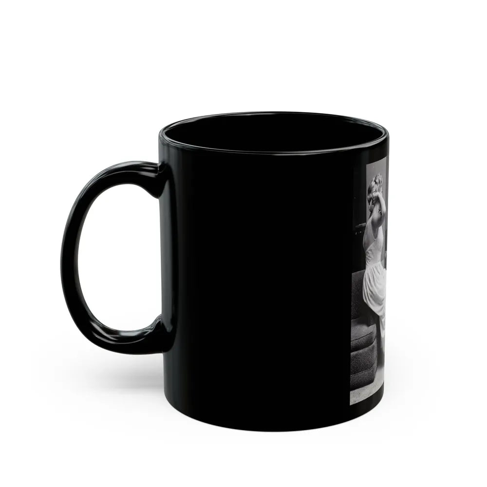 Barbara Nichols #577 (Vintage Female Icon) Black Coffee Mug-Go Mug Yourself