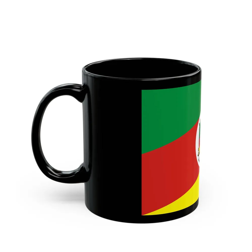 Flag of Rio Grande do Sul Brazil - Black Coffee Mug-Go Mug Yourself