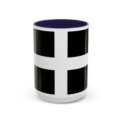 Flag of Cornwall UK - Accent Coffee Mug-15oz-Navy-Go Mug Yourself