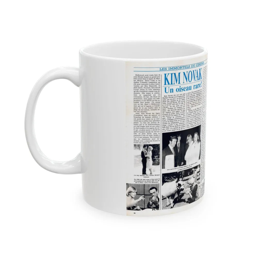 Kim Novak #254 (Vintage Female Icon) White Coffee Mug-Go Mug Yourself