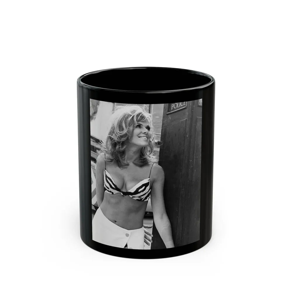 Julie Ege #08 (Vintage Female Icon) Black Coffee Mug-11oz-Go Mug Yourself