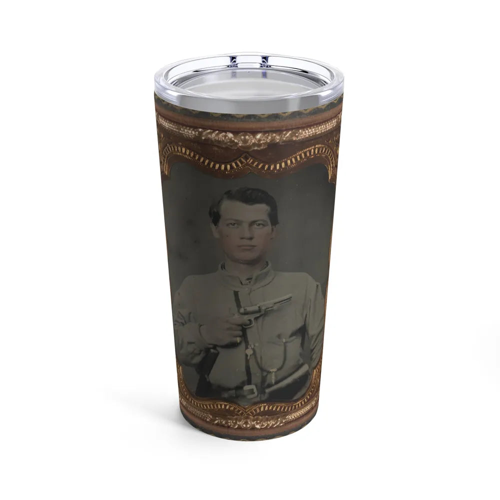 Unidentified Soldier In Confederate Uniform With Gun (U.S. Civil War) Tumbler 20oz-20oz-Go Mug Yourself