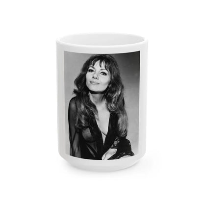 Ingrid Pitt #99 (Vintage Female Icon) White Coffee Mug-15oz-Go Mug Yourself