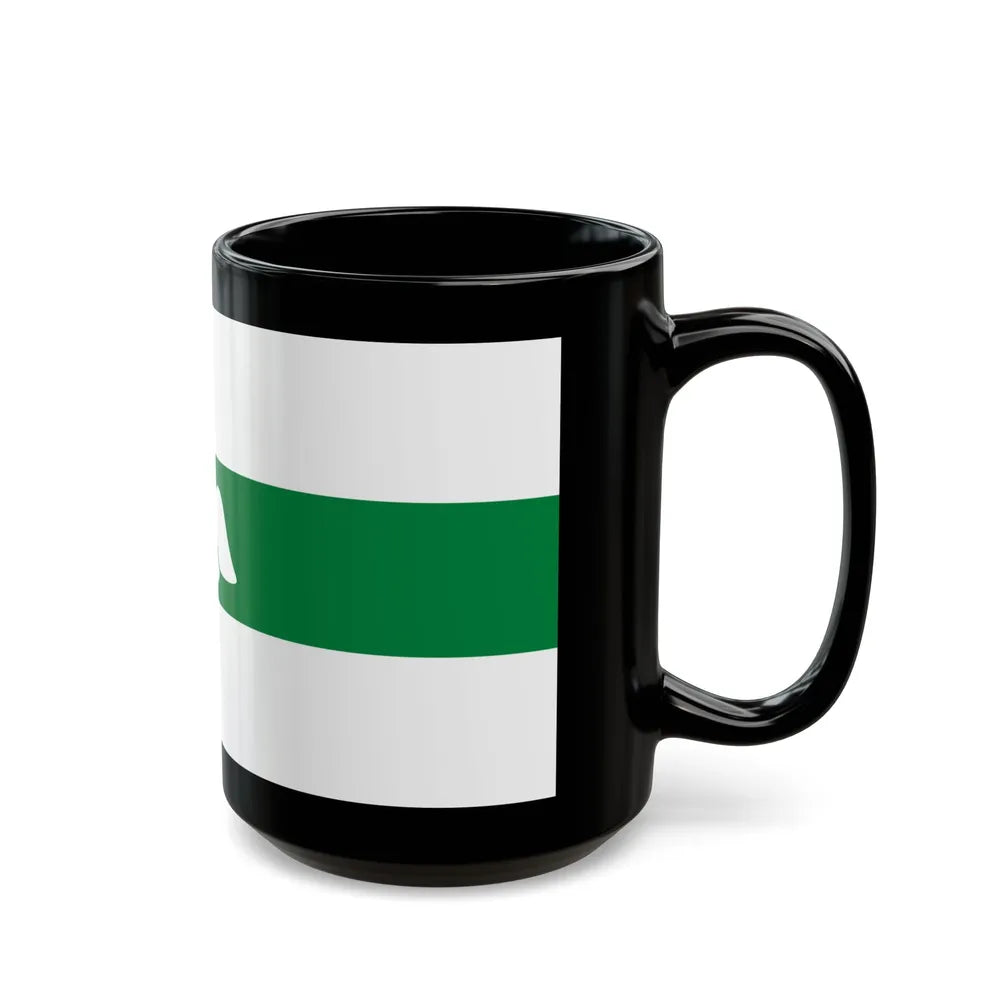 Flag of Kurgan Oblast Russia - Black Coffee Mug-Go Mug Yourself