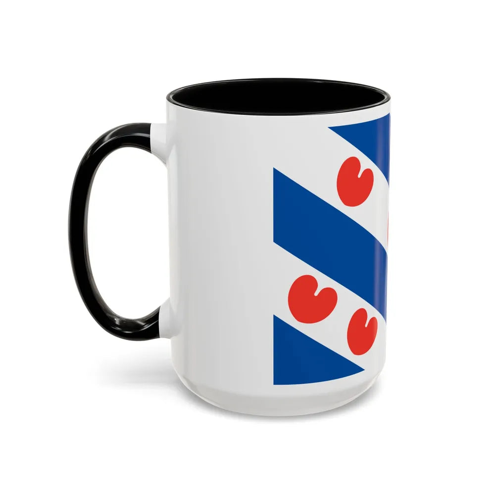 Flag of Friesland Netherlands - Accent Coffee Mug-Go Mug Yourself