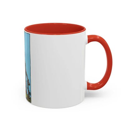 The 7 of Wands (Tarot Card) Accent Coffee Mug-Go Mug Yourself