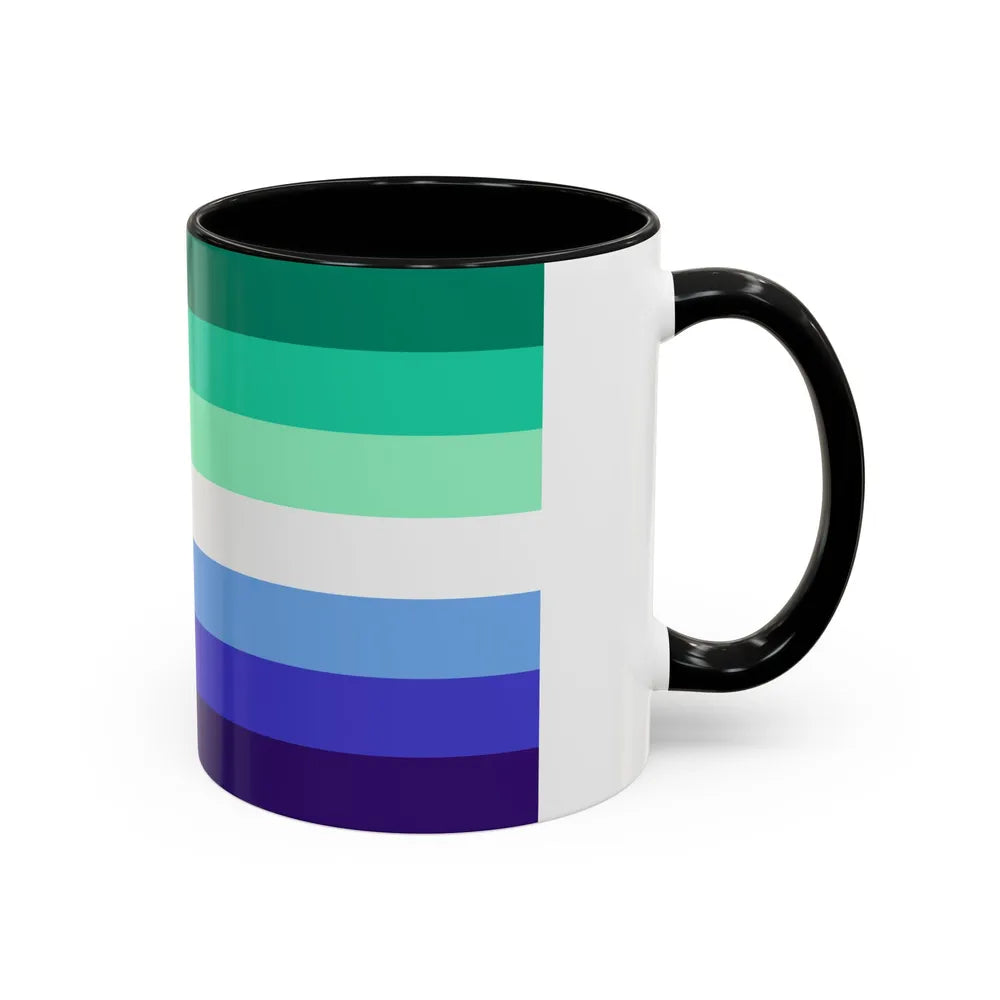 Gay Men Pride Flag - Accent Coffee Mug-Go Mug Yourself