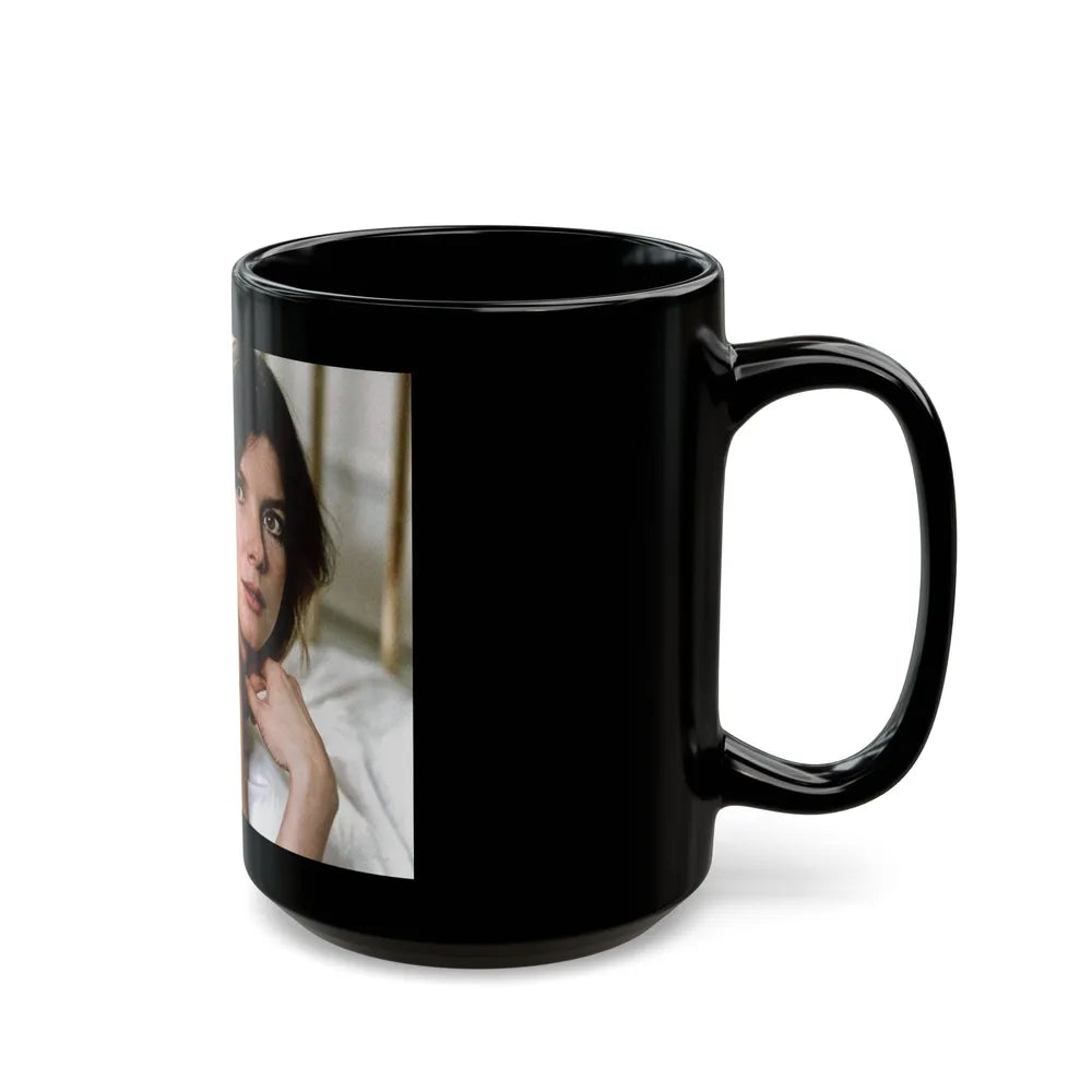 Katharine Ross #80 (Vintage Female Icon) Black Coffee Mug-Go Mug Yourself