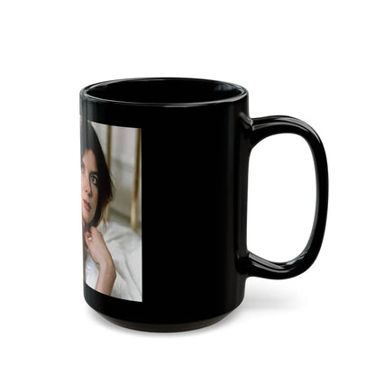 Katharine Ross #80 (Vintage Female Icon) Black Coffee Mug-Go Mug Yourself