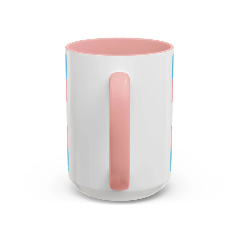 Transgender Pride Flag - Accent Coffee Mug-Go Mug Yourself