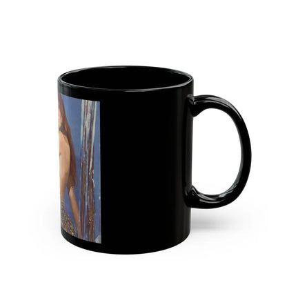 Caroline Munro #274 (Vintage Female Icon) Black Coffee Mug-Go Mug Yourself