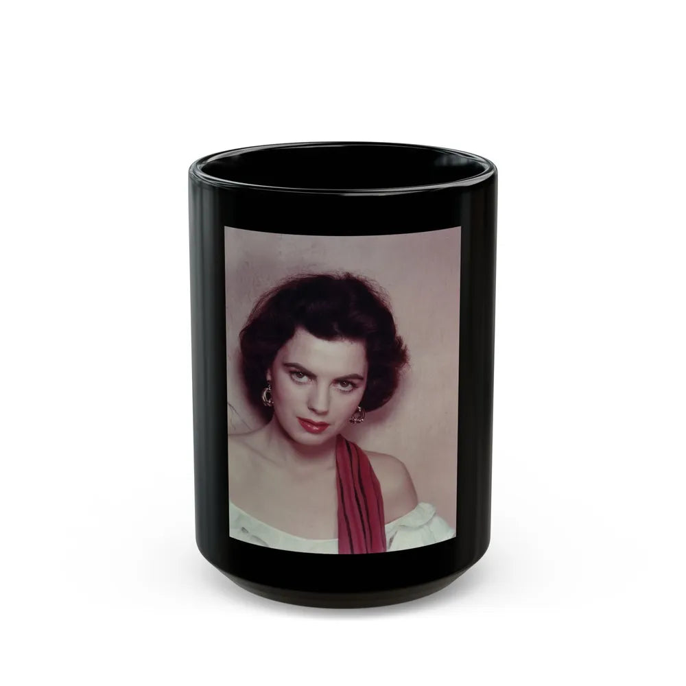 Faith Domergue #02 1 (Vintage Female Icon) Black Coffee Mug-15oz-Go Mug Yourself