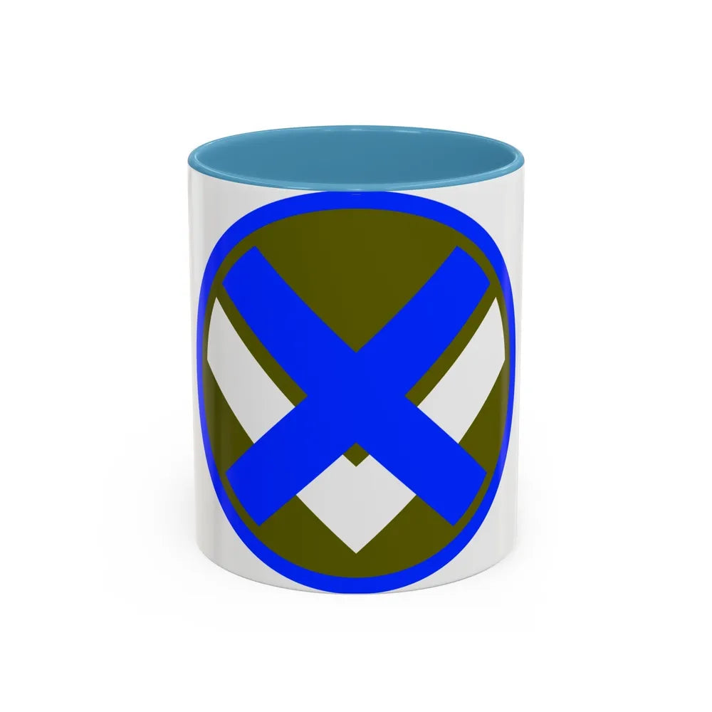 XV Corps (U.S. Army) Accent Coffee Mug-11oz-Light Blue-Go Mug Yourself