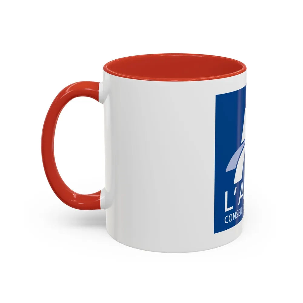 Flag of Aisne France - Accent Coffee Mug-Go Mug Yourself