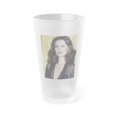 Lynda Carter #203.1 (Vintage Female Icon) Frosted Pint 16oz-16oz-Frosted-Go Mug Yourself