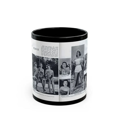 Faith Domergue #230 - [Pages 64 & 65] Pages 7 & 8 of 14+6 B&W Photos & Long Article on her from Pageant Digest Mag. April '51 (Vintage Female Icon) Black Coffee Mug-11oz-Go Mug Yourself