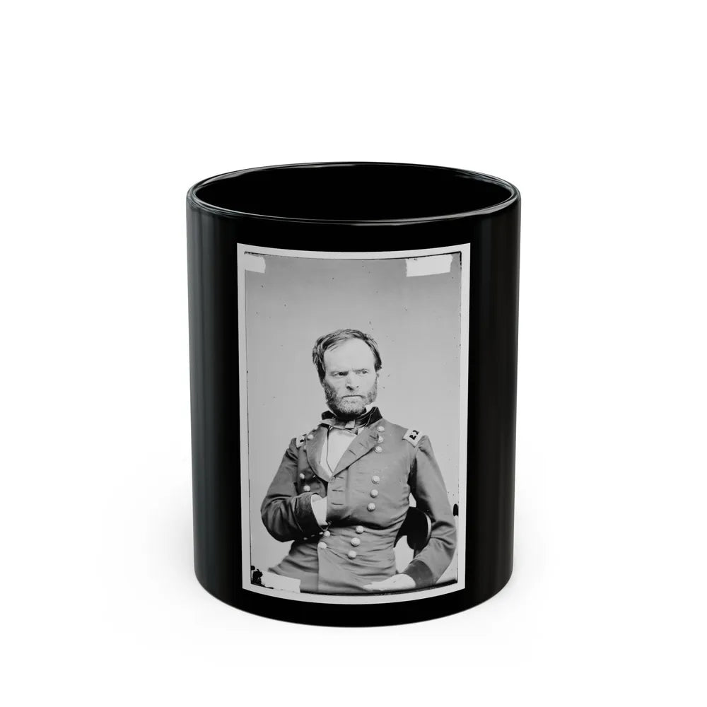 Portrait Of Maj. Gen. William T. Sherman, Officer Of The Federal Army (U.S. Civil War) Black Coffee Mug-11oz-Go Mug Yourself