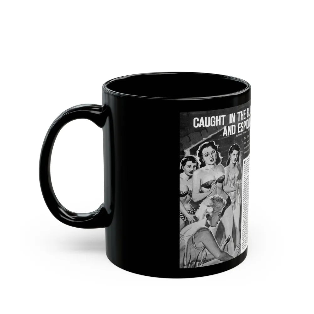 Caught In The Black Widow's Web Of Lust And Espionage, World of Men, December 1963 - Black Coffee Mug-Go Mug Yourself