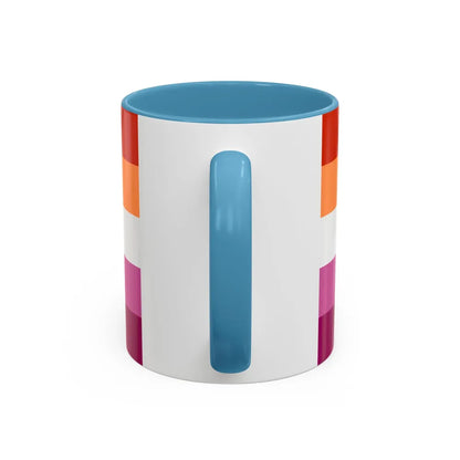 Lesbian 3 Pride Flag - Accent Coffee Mug-Go Mug Yourself