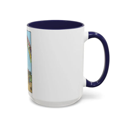 The 10 of Cups (Tarot Card) Accent Coffee Mug-Go Mug Yourself