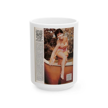 Yvonne Craig #212 - Femme Fatales Mag. December '98 Vol. 7 Issue #7 (Vintage Female Icon) White Coffee Mug-15oz-Go Mug Yourself