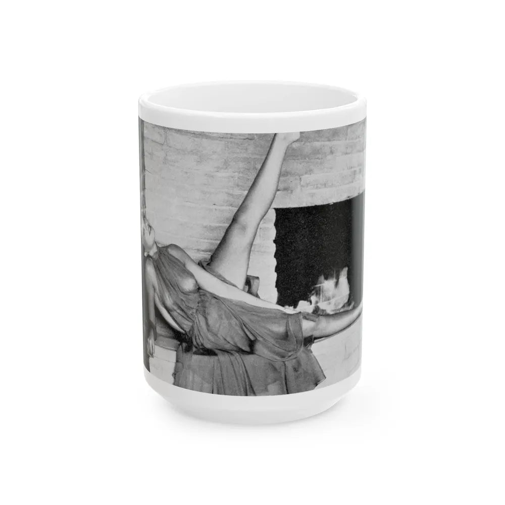 Dawn Richard #18 - See through top (Vintage Female Icon) White Coffee Mug-15oz-Go Mug Yourself