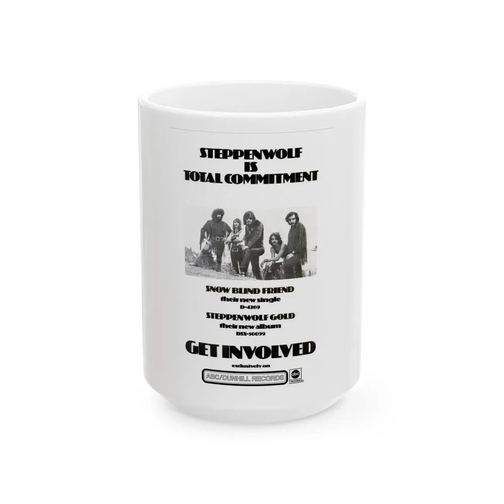 Steppenwolf 1971 (Music Poster) White Coffee Mug-15oz-Go Mug Yourself